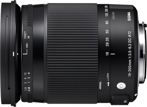 عدسة سيجما 18-300 ملم F3.5-6.3 معاصرة DC Macro OS HSM لكاميرات نيكون (متجددة) in Saudi Arabia