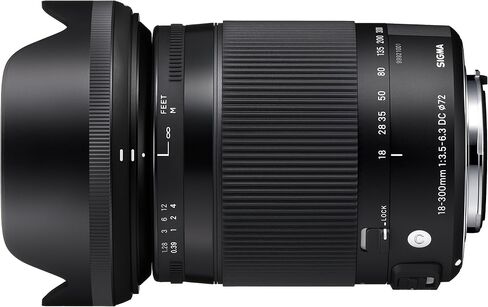 عدسة سيجما 18-300 ملم F3.5-6.3 معاصرة DC Macro OS HSM لكاميرات نيكون (متجددة) in Saudi Arabia
