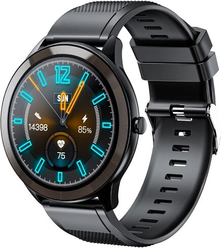 ساعة ذكية SMORFIT للرجال، متتبع اللياقة البدنية مع مراقب معدل ضربات القلب، عداد الخطى، مراقب النوم، IP68 متتبع النشاط المقاوم للماء لأجهزة Android وiOS، ساعات بلوتوث للياقة البدنية in Kuwait