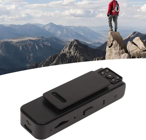 كاميرا الجسم الصغيرة، مسجل فيديو محمول يمكن ارتداؤه عالي الدقة للرؤية الليلية، كاميرا أمان مغناطيسية قابلة للتمديد 128 جيجا مع عدسة دوران 90 درجة للأمان والحماية والمنزل والخارج in Kuwait