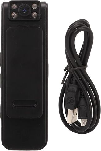 كاميرا الجسم الصغيرة، مسجل فيديو محمول يمكن ارتداؤه عالي الدقة للرؤية الليلية، كاميرا أمان مغناطيسية قابلة للتمديد 128 جيجا مع عدسة دوران 90 درجة للأمان والحماية والمنزل والخارج in Kuwait