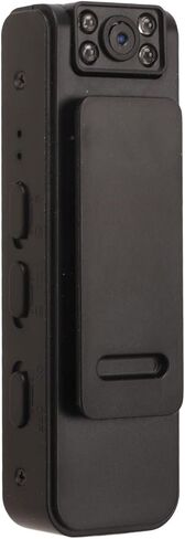 كاميرا الجسم الصغيرة، مسجل فيديو محمول يمكن ارتداؤه عالي الدقة للرؤية الليلية، كاميرا أمان مغناطيسية قابلة للتمديد 128 جيجا مع عدسة دوران 90 درجة للأمان والحماية والمنزل والخارج in Kuwait