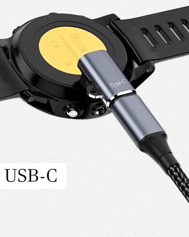 USB-C Adapter for Garmin Watch, Compatible with Garmin Fenix 7 7S 7X 6 6S 6X 5 5S 5X, Forerunner 945 45 45S 245 Music, Instinct 1/2/2S/Tide etc in Kuwait