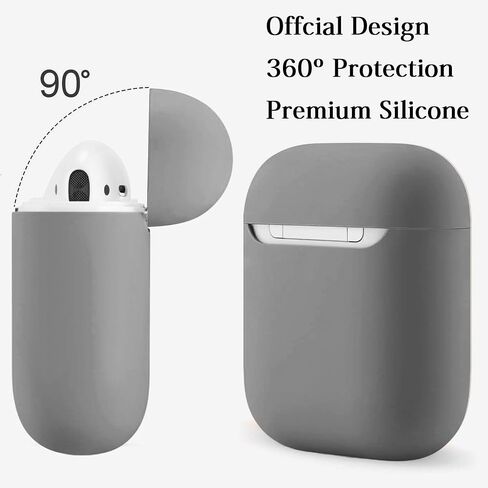 LXSS Airpods Case No Keychain,AirPods Case Cover,Full Protective Silicone AirPods Accessories Skin Cover,Compatible with Airpods 1 and 2 Case,Front LED Visible,Supports Wireless Charging(Sand Pink) in Kuwait