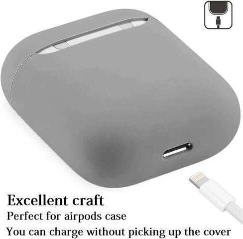 LXSS Airpods Case No Keychain,AirPods Case Cover,Full Protective Silicone AirPods Accessories Skin Cover,Compatible with Airpods 1 and 2 Case,Front LED Visible,Supports Wireless Charging(Sand Pink) in Kuwait