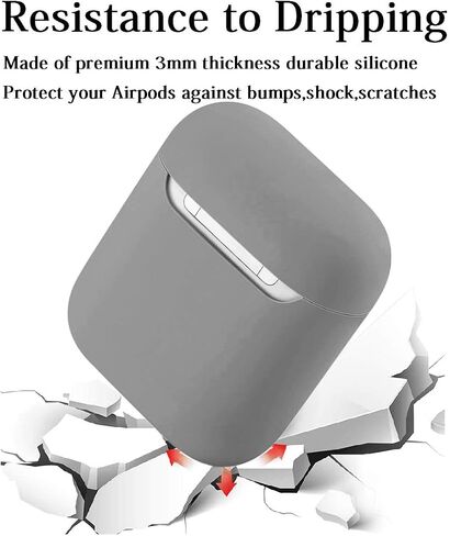 LXSS Airpods Case No Keychain,AirPods Case Cover,Full Protective Silicone AirPods Accessories Skin Cover,Compatible with Airpods 1 and 2 Case,Front LED Visible,Supports Wireless Charging(Sand Pink) in Kuwait