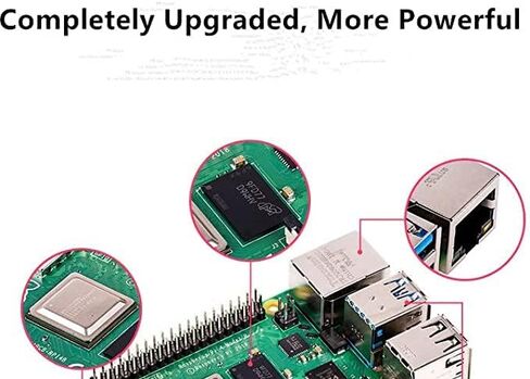 مجموعة أدوات Vemico Raspberry Pi 4 8 ​​جيجابايت مع بطاقة SD سعة 32 جيجابايت، حافظة Pi 4، كابل طاقة 5 فولت 3 أمبير مع مفتاح تشغيل/إيقاف، مشتتات حرارية، مروحة تبريد، كابل HDMI، قارئ بطاقة USB SD، محول لـ Raspberry Pi 4B 8 جيجابايت in Kuwait