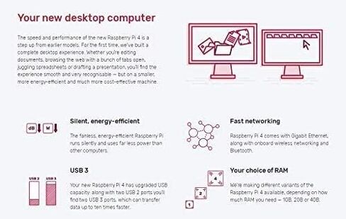 مجموعة أدوات Vemico Raspberry Pi 4 8 ​​جيجابايت مع بطاقة SD سعة 32 جيجابايت، حافظة Pi 4، كابل طاقة 5 فولت 3 أمبير مع مفتاح تشغيل/إيقاف، مشتتات حرارية، مروحة تبريد، كابل HDMI، قارئ بطاقة USB SD، محول لـ Raspberry Pi 4B 8 جيجابايت in Kuwait