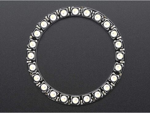 Adafruit Industries NeoPixel Ring - 24 x 5050 RGBW LEDs مع برامج تشغيل مدمجة - أبيض طبيعي - ~4500K in Kuwait