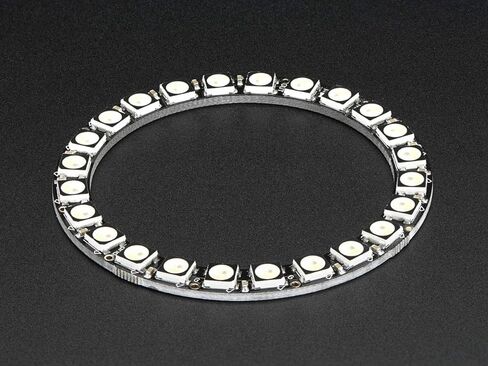Adafruit Industries NeoPixel Ring - 24 x 5050 RGBW LEDs مع برامج تشغيل مدمجة - أبيض طبيعي - ~4500K in Kuwait