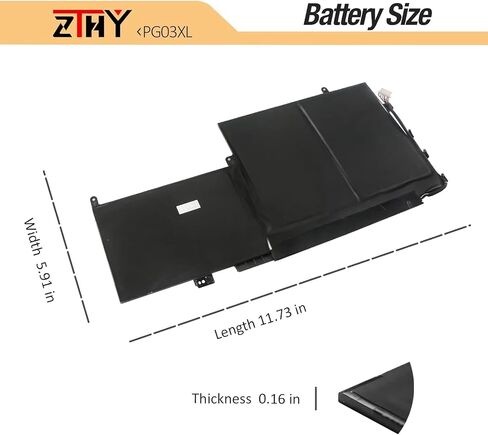 ZTHY 65Wh PG03XL بطارية الكمبيوتر المحمول HP Spectre X360 15-AP0000 15T-AP000 Series 15-AP011DX 15-AP001NF 15-AP002NG 15-AP018CA 831758-005 831532-421 831532-422 L48430-2C1 PG 03064XL 11.55 فولت 3 خلايا in Kuwait