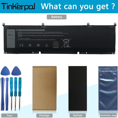 بطارية كمبيوتر محمول Tinkerpal 69KF2 متوافقة مع Dell XPS 15 9500 9510 Precision 5550 P91F Alienware M15 R3 P87F P87F002 M17 R3 2020 P45E P45E002 P45E001 Series 8FCTC 70N2F M59JH 070N2F 08FCTC in Kuwait