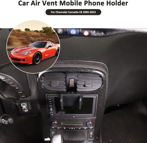 JONKOKO Alumium Alloy Phone Mount for Car Vent for Chevrolet Corvette C6 2005-2013 Car Central Control Car Phone Mount,Auto Mobile Phone Holder Fit for Smartphone, iPhone (Style D) in Saudi Arabia