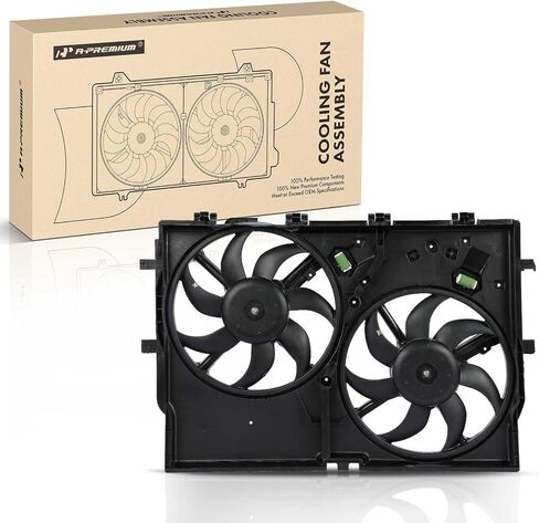 A-Premium Radiator Cooling Fan Assembly Compatible with Select Ram Models - ProMaster 1500/2500/3500 2014-2021 - with Air Conditioning, Replace# 68189000AB in Saudi Arabia