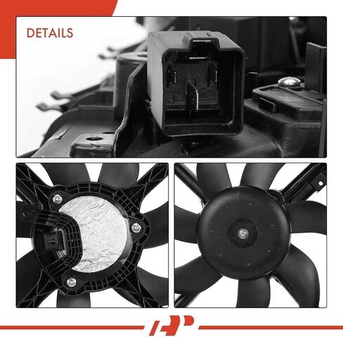 A-Premium Radiator Cooling Fan Assembly Compatible with Select Ram Models - ProMaster 1500/2500/3500 2014-2021 - with Air Conditioning, Replace# 68189000AB in Saudi Arabia
