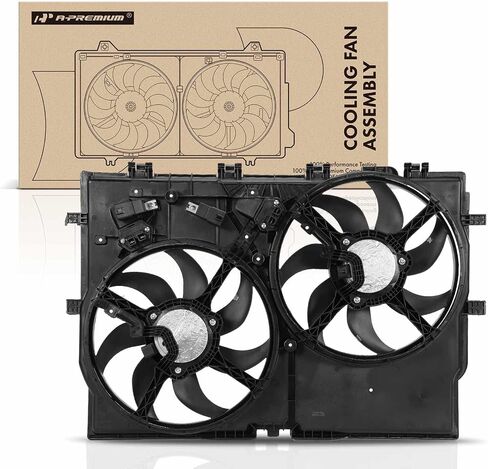 A-Premium Radiator Cooling Fan Assembly Compatible with Select Ram Models - ProMaster 1500/2500/3500 2014-2021 - with Air Conditioning, Replace# 68189000AB in Saudi Arabia