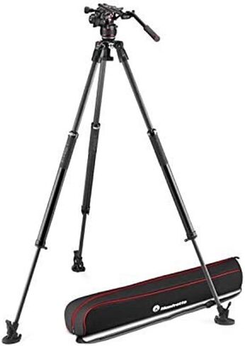 Manfrotto Nitrotech 612 Series with 635 Fast Single Leg Carbon Tripod, Tripod and Video Head Kit, Made of Premium Carbon Fibre, Designed for DSLR Digital Cameras, Designed for Vloggers in Saudi Arabia