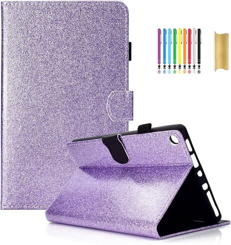 Dteck Case for Fire HD 8 Tablet (8th Generation 2018 & 7th Generation 2017 & 6th Generation 2016), Magnetic Folio Leather Case with [Auto Wake Sleep/Viewing Stand] Cute Fire Cover, Fireflies Forest in Kuwait