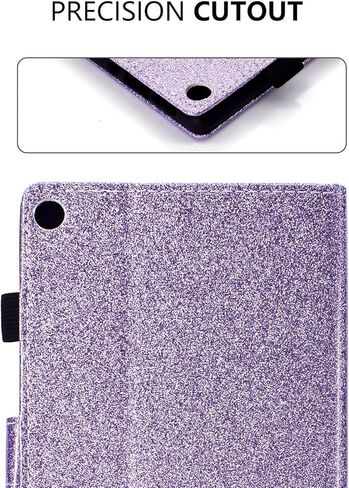 Dteck Case for Fire HD 8 Tablet (8th Generation 2018 & 7th Generation 2017 & 6th Generation 2016), Magnetic Folio Leather Case with [Auto Wake Sleep/Viewing Stand] Cute Fire Cover, Fireflies Forest in Kuwait