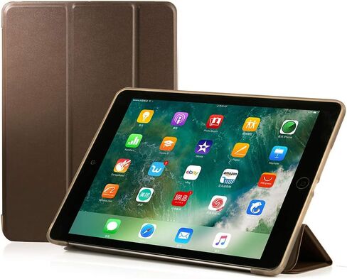 RUBAN Case Compatible with iPad (9.7-Inch, 2018/2017 Model) - Ultra Slim Lightweight Smart Shell Standing Cover with Auto Wake/Sleep Feature, (American Flag) in Kuwait