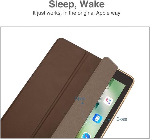 RUBAN Case Compatible with iPad (9.7-Inch, 2018/2017 Model) - Ultra Slim Lightweight Smart Shell Standing Cover with Auto Wake/Sleep Feature, (American Flag) in Kuwait