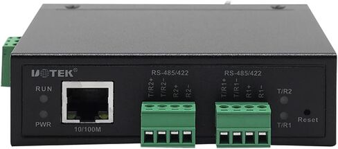 UOTEK RS485 إلى خادم جهاز إيثرنت 2 منافذ، RS422 تسلسلي إلى إيثرنت 10/100M RS485/422 إلى إيثرنت TCP/IP خادم الجهاز التسلسلي UT-6312MT in Kuwait
