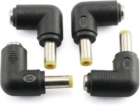 4pcs 90 Degree 5.52.1 Mm Female Jack to 3.51.35MM Male Plug Right Angle L Shaped DC Power Connector Adapter for Laptop in Kuwait