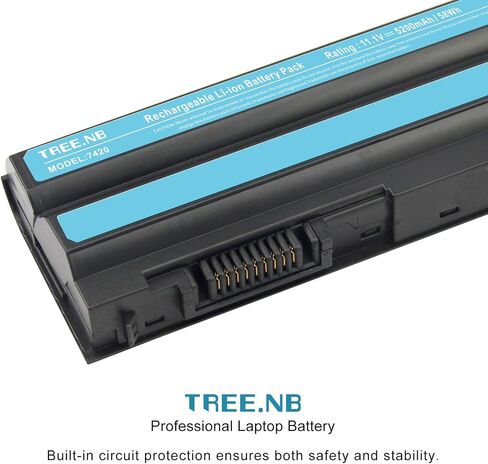 بطارية TREE.NB T54F3 ليثيوم أيون أساسية E5420 E6420 e6440 لجهاز Dell Latitude - جزء Dell T54FJ DHT0W 451-1197 (أزرق) in Saudi Arabia