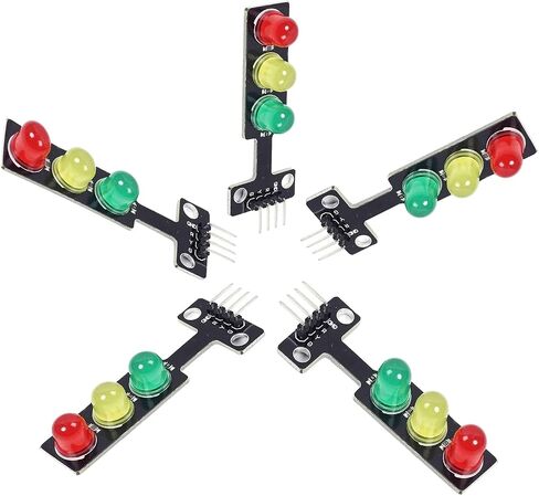 Adeept 5PCS Mini Traffic Light LED DC 5V 5mm وحدة عرض لـ Arduino Creative DIY Project Kit، Raspberry Pi، إشارة المرور لنموذج نظام المرور in Kuwait