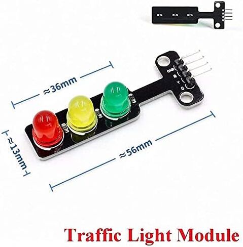 Adeept 5PCS Mini Traffic Light LED DC 5V 5mm وحدة عرض لـ Arduino Creative DIY Project Kit، Raspberry Pi، إشارة المرور لنموذج نظام المرور in Kuwait