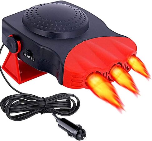 Car Heater That Plugs Cigarette Lighter, 12V 150W Rotatable Portable Car Heater Defroster Fans,2 in 1 Heating & Cooling Fast Heating Defrost Defogger for Car, SUV, Jeeps, Trucks in Saudi Arabia
