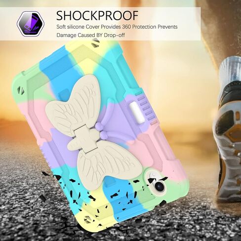 BENTOBEN iPad Mini 6 Case, 2021 iPad Mini 6th Generation Case with Pencil Holder 2 in 1 Heavy Duty Rugged Shockproof Kickstand Hybrid Bumper Protective Girl Women Boy Mini 6 Tablet Cover,Purple Design in Kuwait