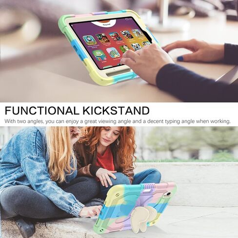 BENTOBEN iPad Mini 6 Case, 2021 iPad Mini 6th Generation Case with Pencil Holder 2 in 1 Heavy Duty Rugged Shockproof Kickstand Hybrid Bumper Protective Girl Women Boy Mini 6 Tablet Cover,Purple Design in Kuwait