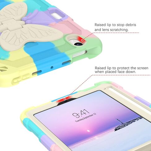 BENTOBEN iPad Mini 6 Case, 2021 iPad Mini 6th Generation Case with Pencil Holder 2 in 1 Heavy Duty Rugged Shockproof Kickstand Hybrid Bumper Protective Girl Women Boy Mini 6 Tablet Cover,Purple Design in Kuwait