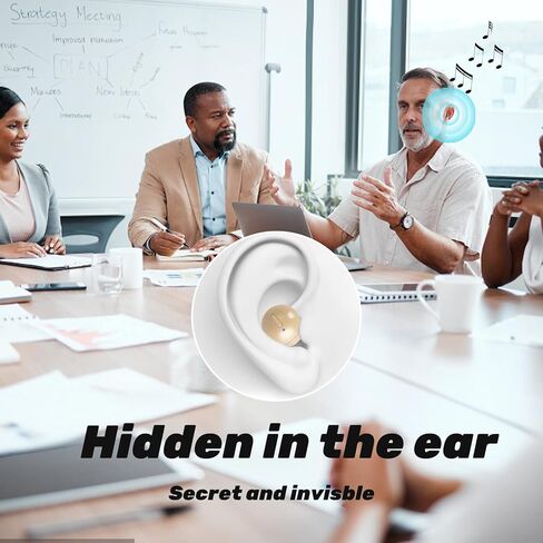 سماعات أذن Loluka غير مرئية تعمل لمدة 20 ساعة، سماعات أذن بلوتوث صغيرة، سماعات أذن لاسلكية حقيقية، ستيريو هاي فاي موسيقى IPX5 مقاومة للماء، خاصية إلغاء الضوضاء مع علبة شحن لاسلكية in Kuwait