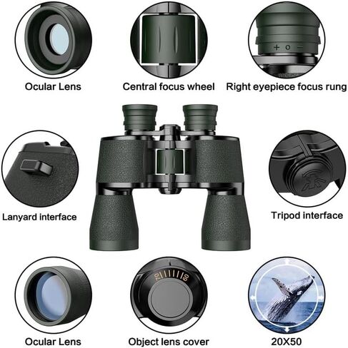 Binoculars for Adults High Powered HD BAK4 FMC Lens Clear Waterproof,Binoculares de Largo Alcance,Binocular for Bird Watching Traveling Hunting Cruise Ship Concerts etc,Clear Low Light Vision at Night in Saudi Arabia