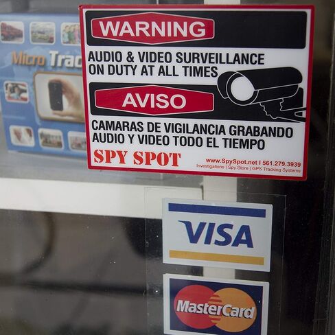 6 Pack Decal Self Adhesive Audio & Video Sign Vinyl Weatherproof Resistant CCTV Surveillance Stickers English/Spanish Security Logo in Saudi Arabia