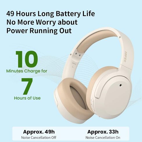 Edifier W820NB Plus Over-Ear Active Noise Cancelling Headphones, Clear Calls with Deep Noise Reduction,Bluetooth Headphones with LDAC for Hi Res Wireless Audio Comfortable Fit,Bluetooth 5.2 in Saudi Arabia