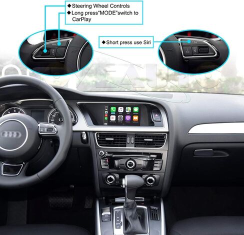 مجموعة التحديثية التلقائية اللاسلكية Apple CarPlay Android Auto لأودي A4 A5 Q5 B8 بدون MMI 2010-2016، صندوق استقبال وحدة Carplay يدعم التنقل والخرائط والموسيقى والنسخ المتطابق والكاميرا in Saudi Arabia