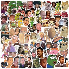 LOVELYLIFE 200pcs Meme Stickers Funny Vinyl Waterproof Stickers for Adults Teens Kids Girls Boys for Journaling Hydroflask Water Bottle Luggage Guitar Skateboard Car Window Bumper Computer Laptop Phone Case Decor (color-meme) in Kuwait