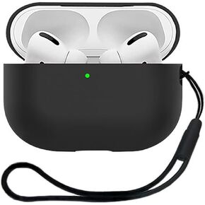 Airpods Pro 2 Case Soft Silicone Protective Case Cover Compatible with Apple AirPods Pro 2nd Generation Case 2022 Front LED Visible (Black)