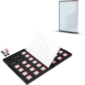 108 فتحات SD MSD TF غطاء تخزين لبطاقة الذاكرة لـ 36 قطعة 3DS DS Nintendo Switch بطاقات الألعاب و72 قطعة Micro SD Micro SDHC Micro SDXC MSD TF بطاقات مضادة للصدمات مع ورق ملاحظات مؤشر in Kuwait