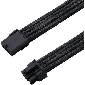 EZDIY-FAB Sleeved Cable PCIE 6+2 Pin - Cable Extension for Power Supply- White