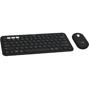 Logitech Pebble 2 Combo, Wireless Keyboard and Mouse, Quiet and Portable, Customizable, Logi Bolt, Bluetooth, Easy-Switch for Windows, macOS, iPadOS, Chrome - Tonal Rose