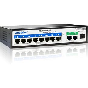 مفتاح تحويل الطاقة عبر الايثرنت بـ8 منافذ من جوالاك، 11 منفذ PoE+ 120 واط (8 منافذ 10/100Mbps + 2 جيجابت ابلينك + 1G SFP فتحة)، تطبيق سهل الادارة، الذكاء الاصطناعي يمتد حتى 250 متر، بدون مروحة ومعدن in Kuwait