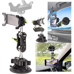 جي زد سي في بي ايه ذراع راس كروي عالمي للجوال - حامل هاتف عالمي للسيارة يدور 360 درجة - حامل هاتف بقاعدة تثبيت بالشفط للسيارة - ذراع شفط اساسي برأس كروي عالمي للجوال in Kuwait