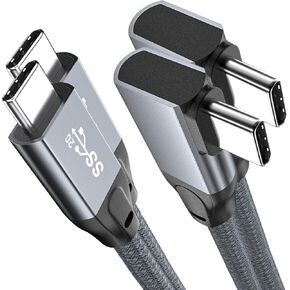 UseBean USB C to USB C Cable 100W 15ft(2 Pack), Right Angle USB 3.2 Gen2x2 20Gbps Data Transfer&PD Fast Charging,Type-C 4K@60Hz Video Cord,for Thunderbolt 3/4 MacBook Mac,iPad Air/Pro,Galaxy S22 in Kuwait