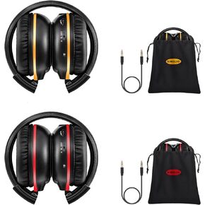 SIMOLIO 2 Pack IR Headphones for Car DVD Compatible with Honda Odyssey, Pilot, uConnect VES, Chrysler Pacifica, Town & Country, Dodge Grand Caravan, GMC Yukon, Toyota Sienna, Lexus, GM,Jeep 2006-2023