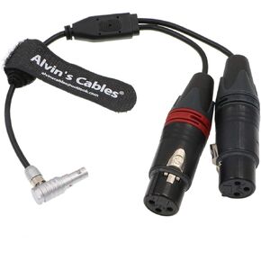 كابلات ألفين 5 دبوس ذكر إلى اثنين XLR 3 دبوس أنثى كابل إدخال الصوت لكاميرا Z CAM E2
