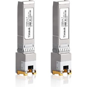 2Pack 10GBase-T SFP Transceiver, 10Gb SFP+ Ethernet Modular Transceiver, 1310nm MMF, up to 1000 Meters, Compatible with Cisco, Ubiquiti, Mikrotik, D-Link, Netgear, Qnap, Linksys and More in Saudi Arabia
